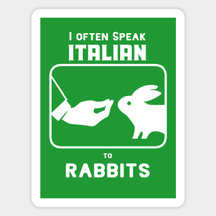 Funny Italian hand gesture and rabbit Magnet